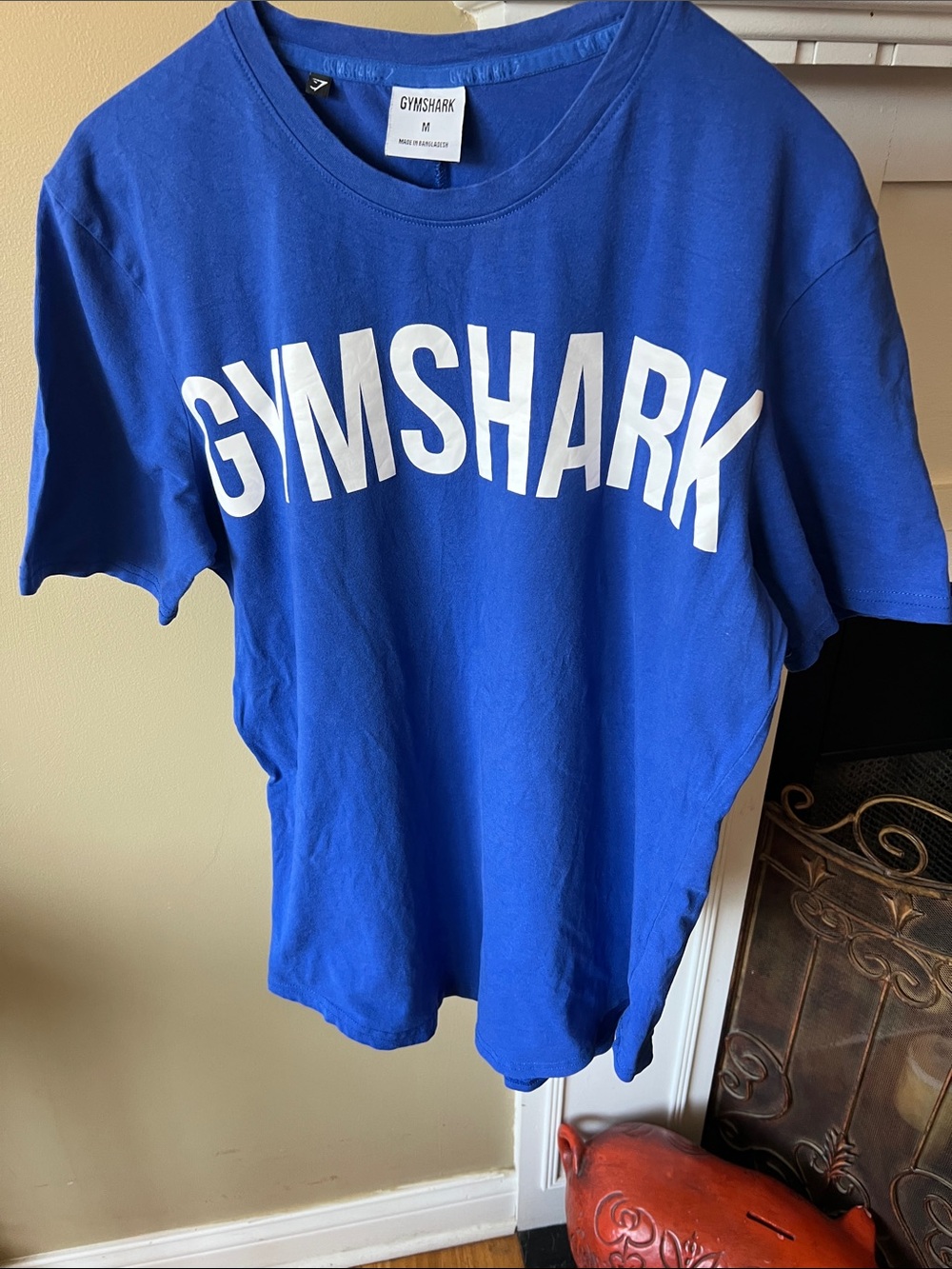 Men’s Gymshark Blue Prime Tee T-Shirt Athletic Fit Size Medium